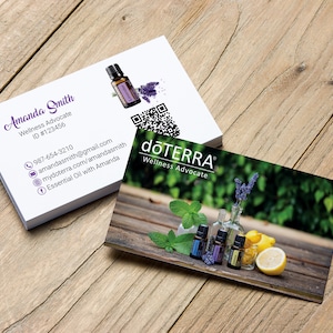 doTERRA Business Cards, Custom Doterra Business Card, Modern Business Card, Essential Oil, Printable Business Card DO05