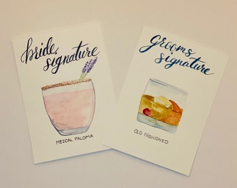 Custom Drink Sign, Wedding Drink Sign, Signature Drink Sign