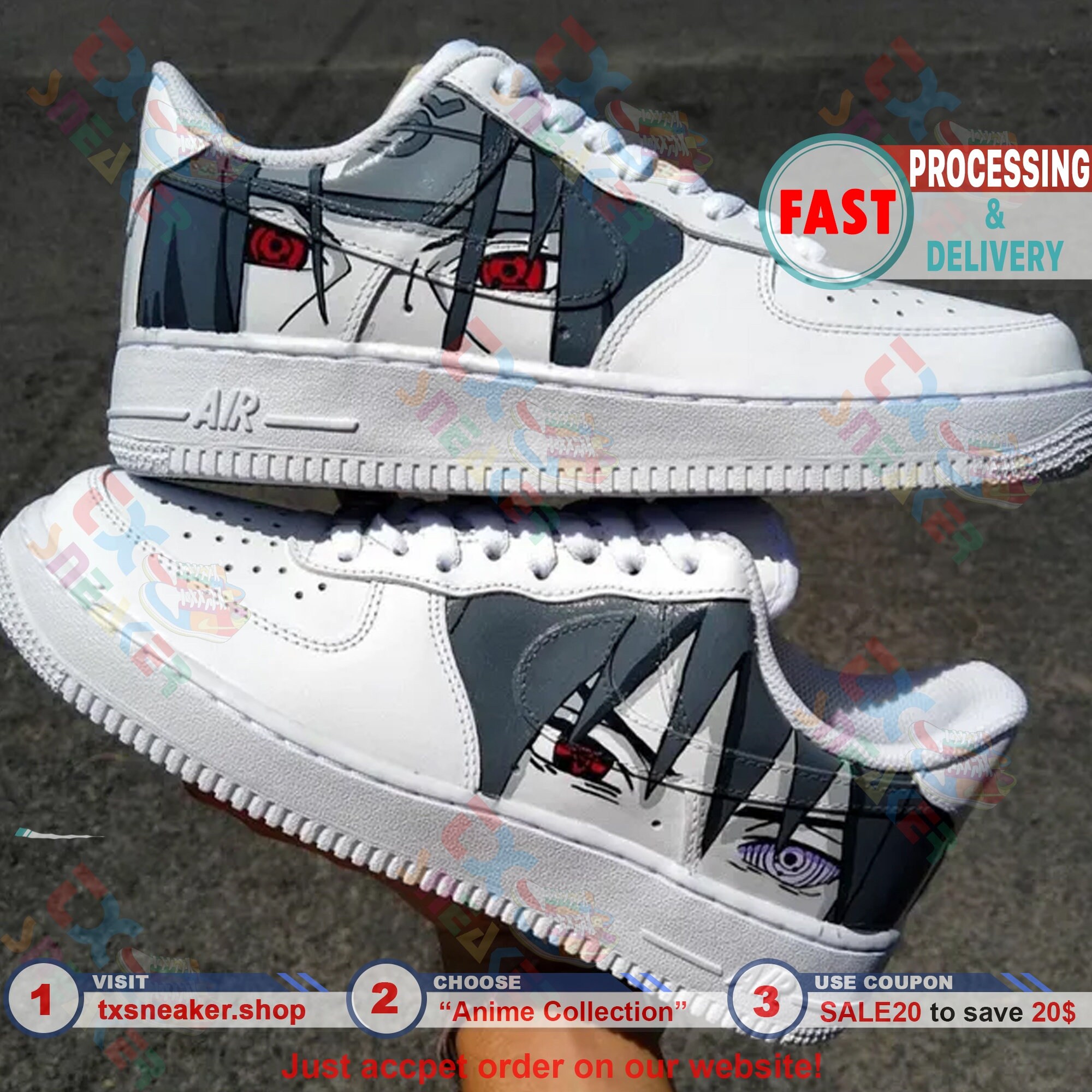 air force 1 custom naruto