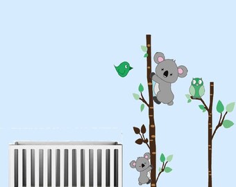 Wall sticker trees with koala bears and OWL
