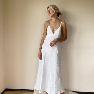 Pure Linen Bridal Nightgown - Etsy