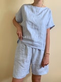 Linen Pajama Set for Women – Soft Washed Linen Shorts and Loose Top product logo