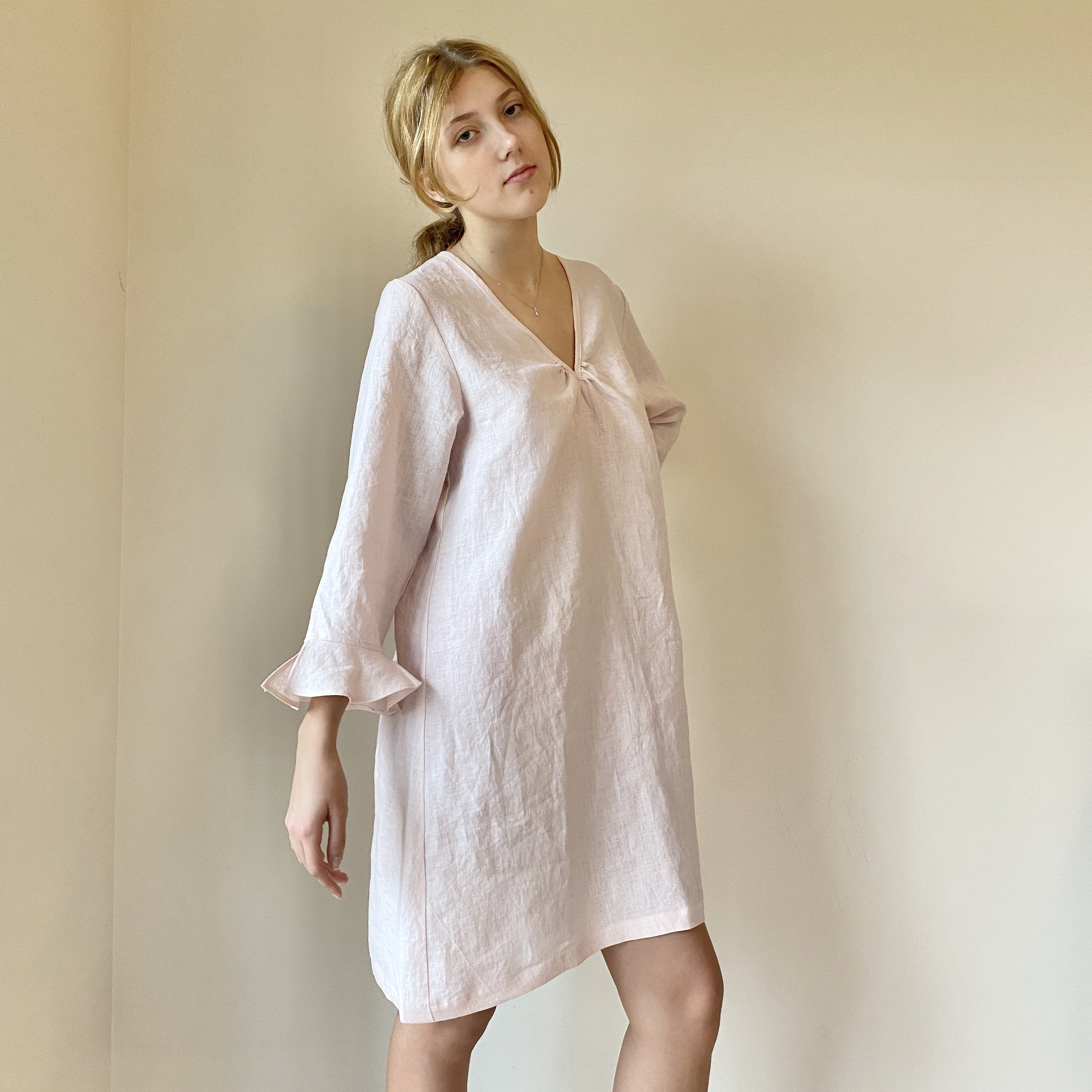 Linen nightgown with long sleeves Etsy