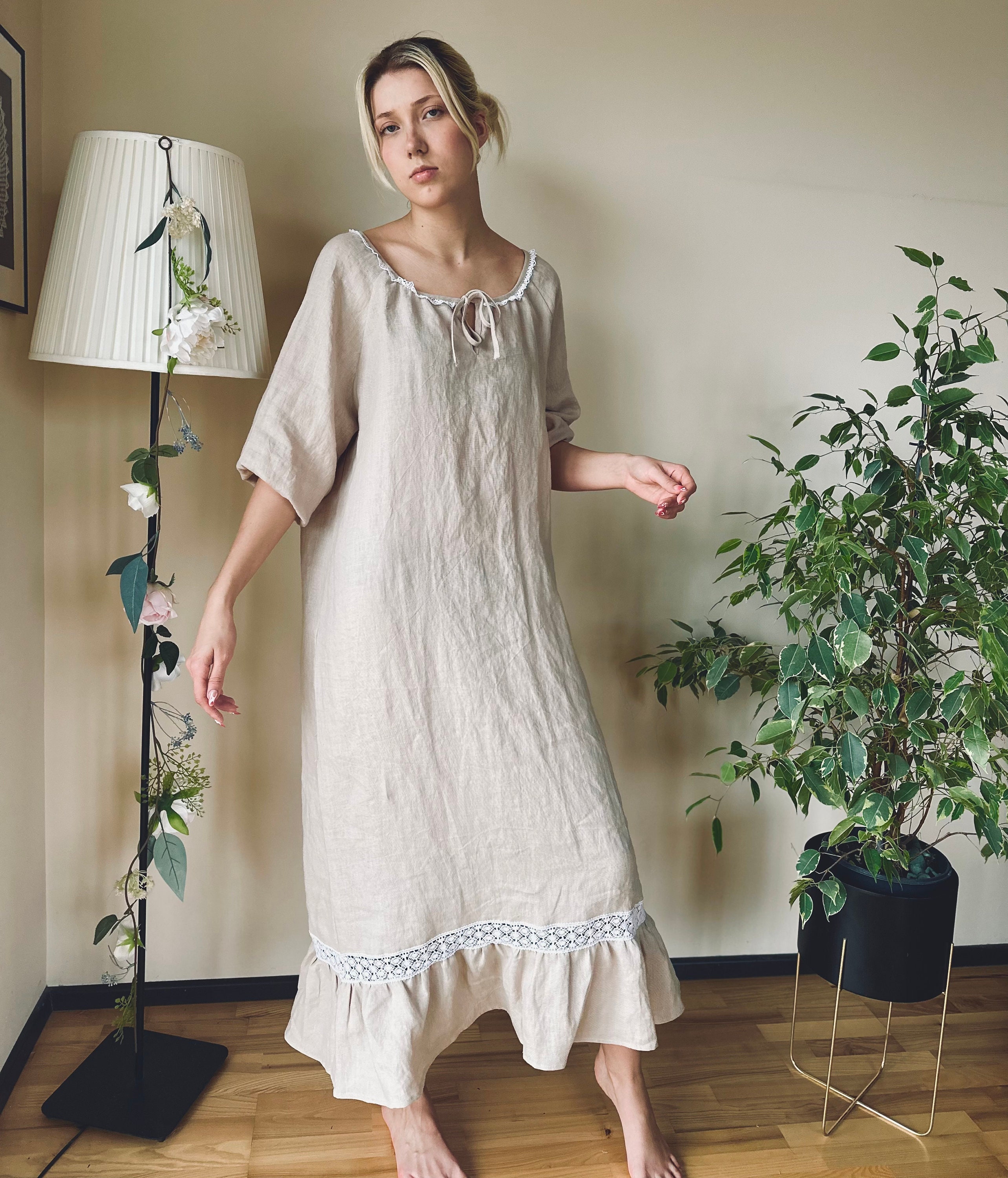 Adjustable Linen Nightdress – Old Linen Mill