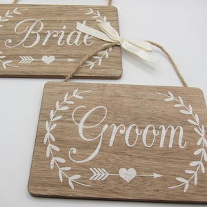 Bride and Groom Wedding boards board plaque signs