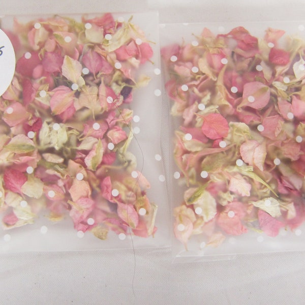Natural Biodegradable confetti |  Wedding  | Dried Petal Confetti  | Pink Ivory | Cream mix petals |  Vintage | forest | boho