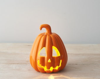 10cm Halloween Tea Light Orange Pumpkin pumpkins