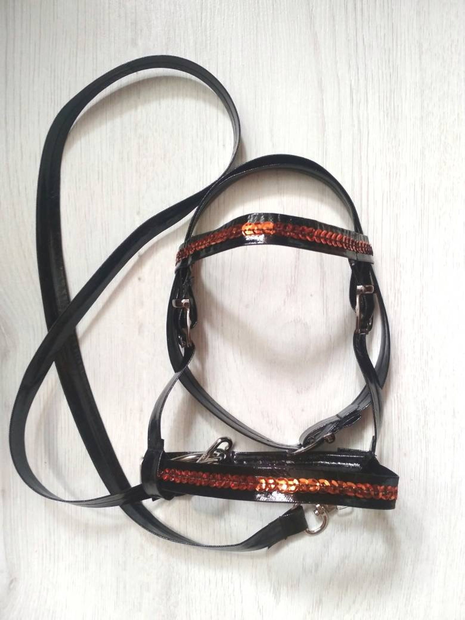 Hobby horse bridle Faux leather bridle for stick horse Etsy