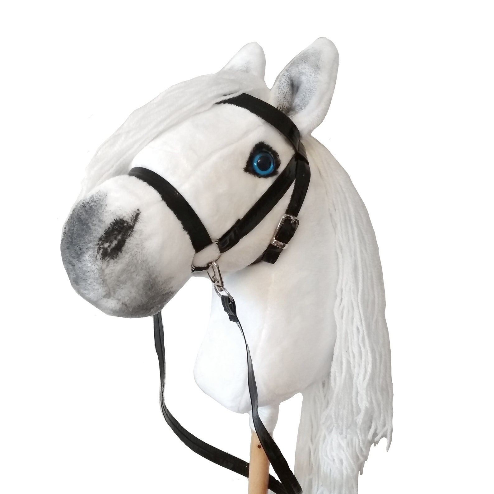 White Hobby Horse With Blue Eyes Steckenpferd Hobbypferd Etsy UK