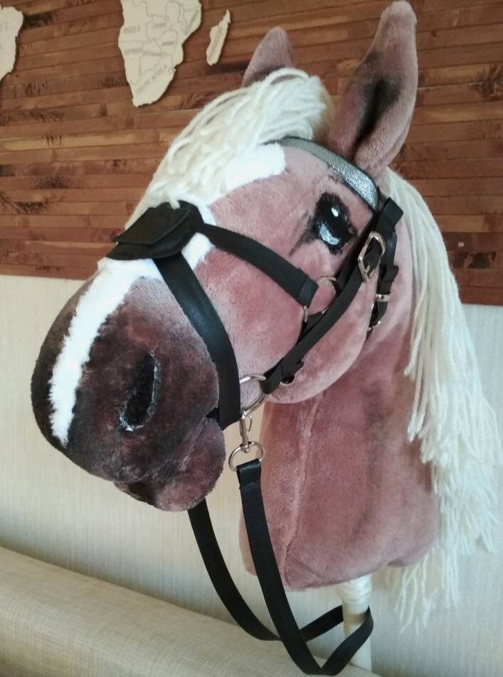 Chestnut Hobby Horse With Mexican Bridle Hobbyhorse With Etsy