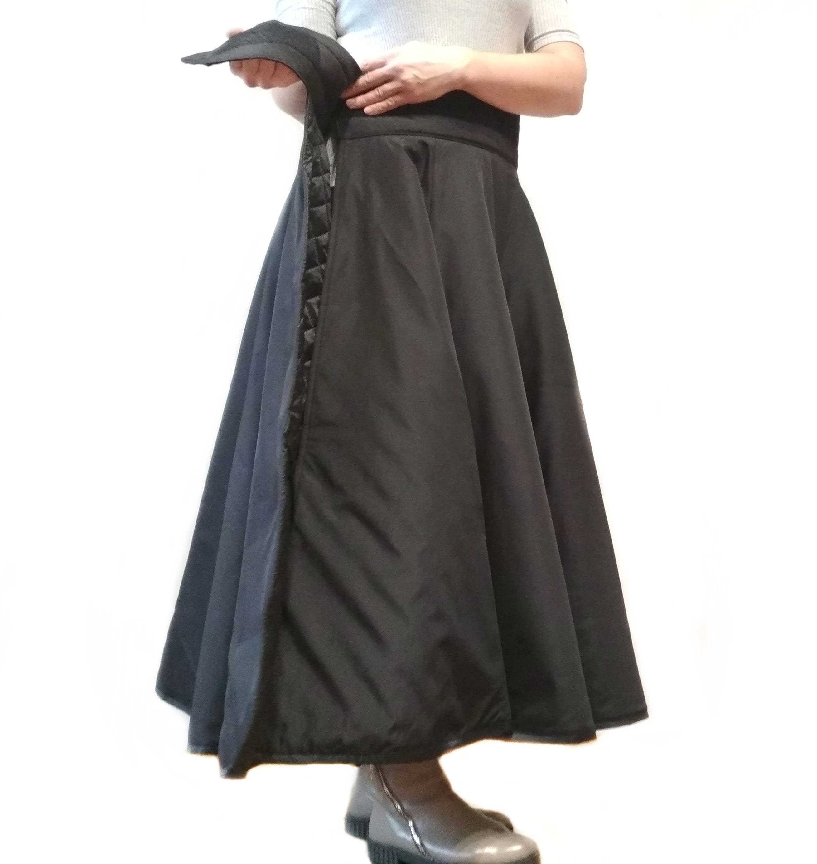 Black winter riding skirt Riding gear for women Equestrian Etsy