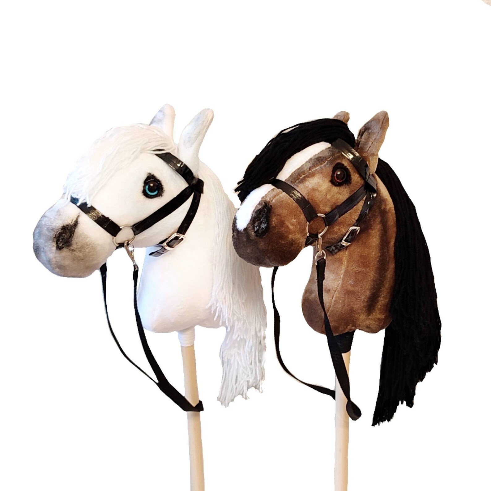 Stick Hobby Horses SET White Hobby Horse and Brown Horse on Etsy