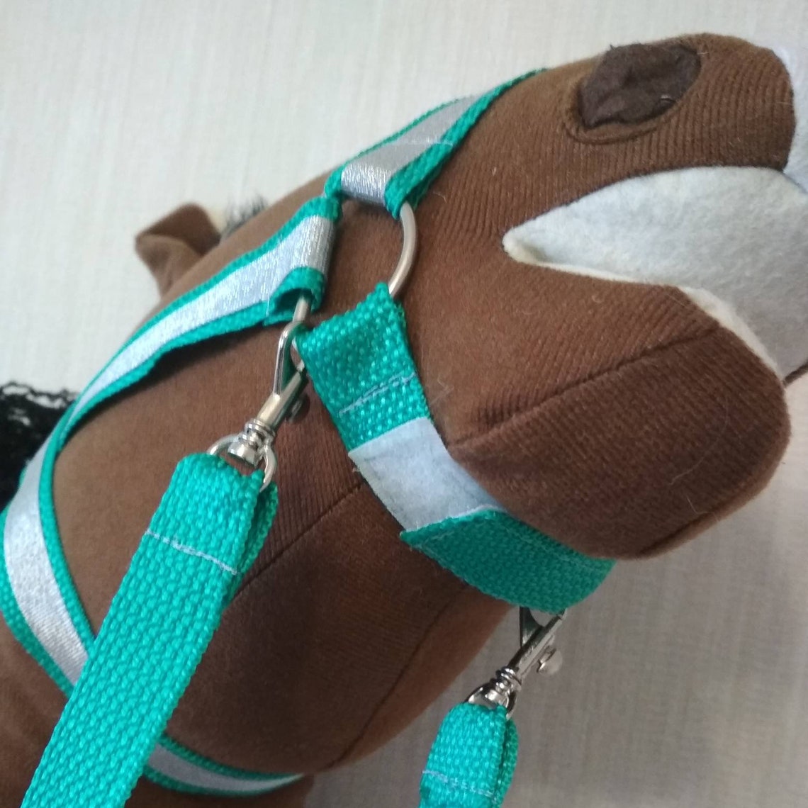 Hobby horse halter Hobby horse accessories Green and Etsy