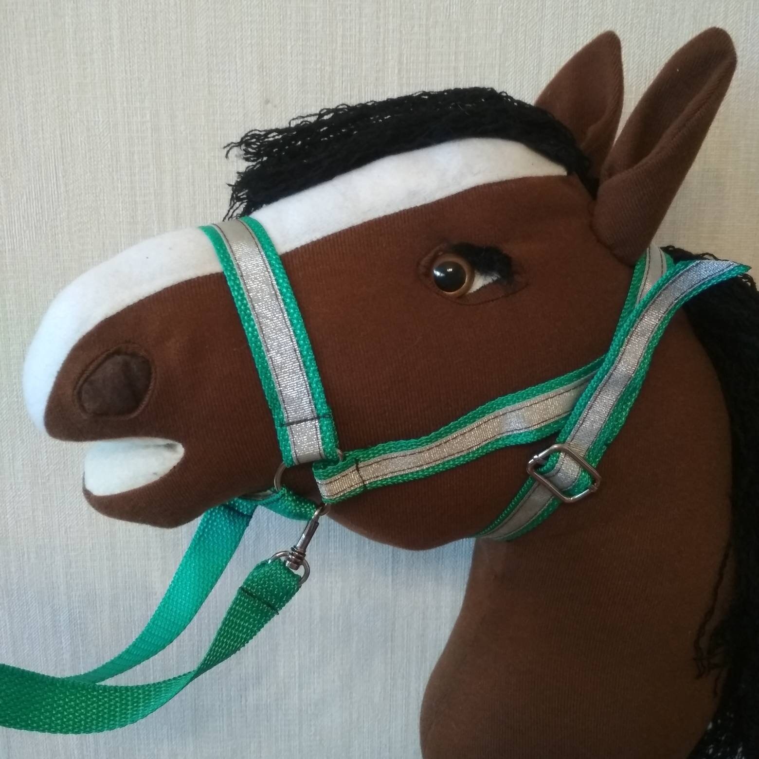Hobby horse halter Hobby horse accessories Green and Etsy