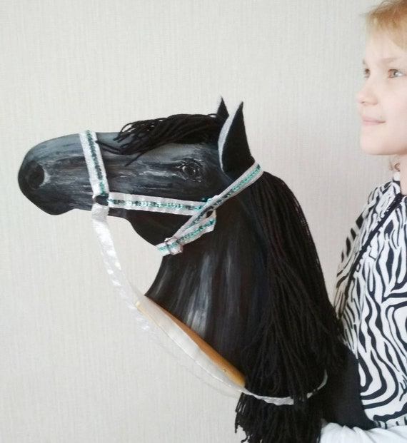 black stick horse