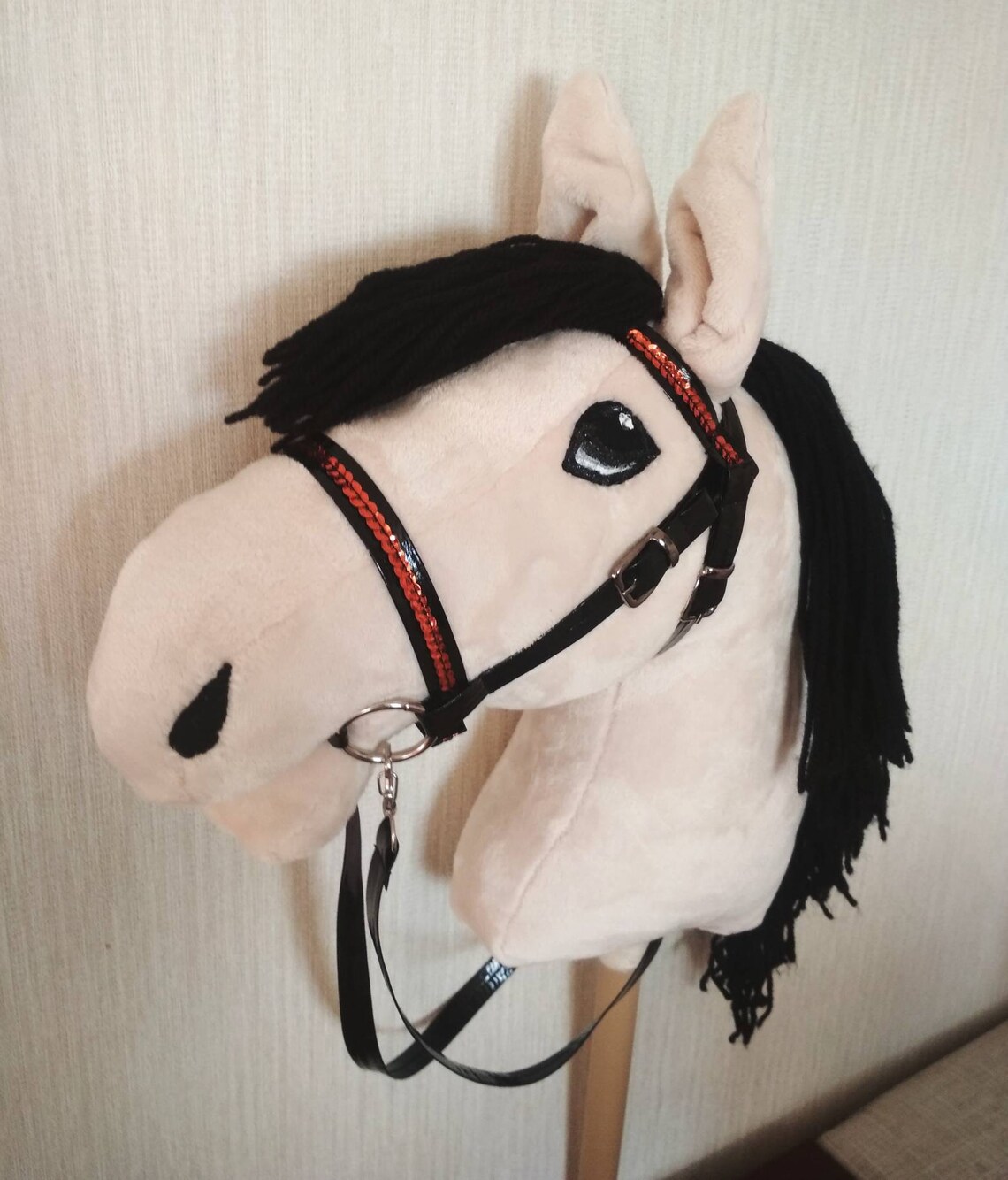 Hobby horse bridle Faux leather bridle for stick horse Etsy