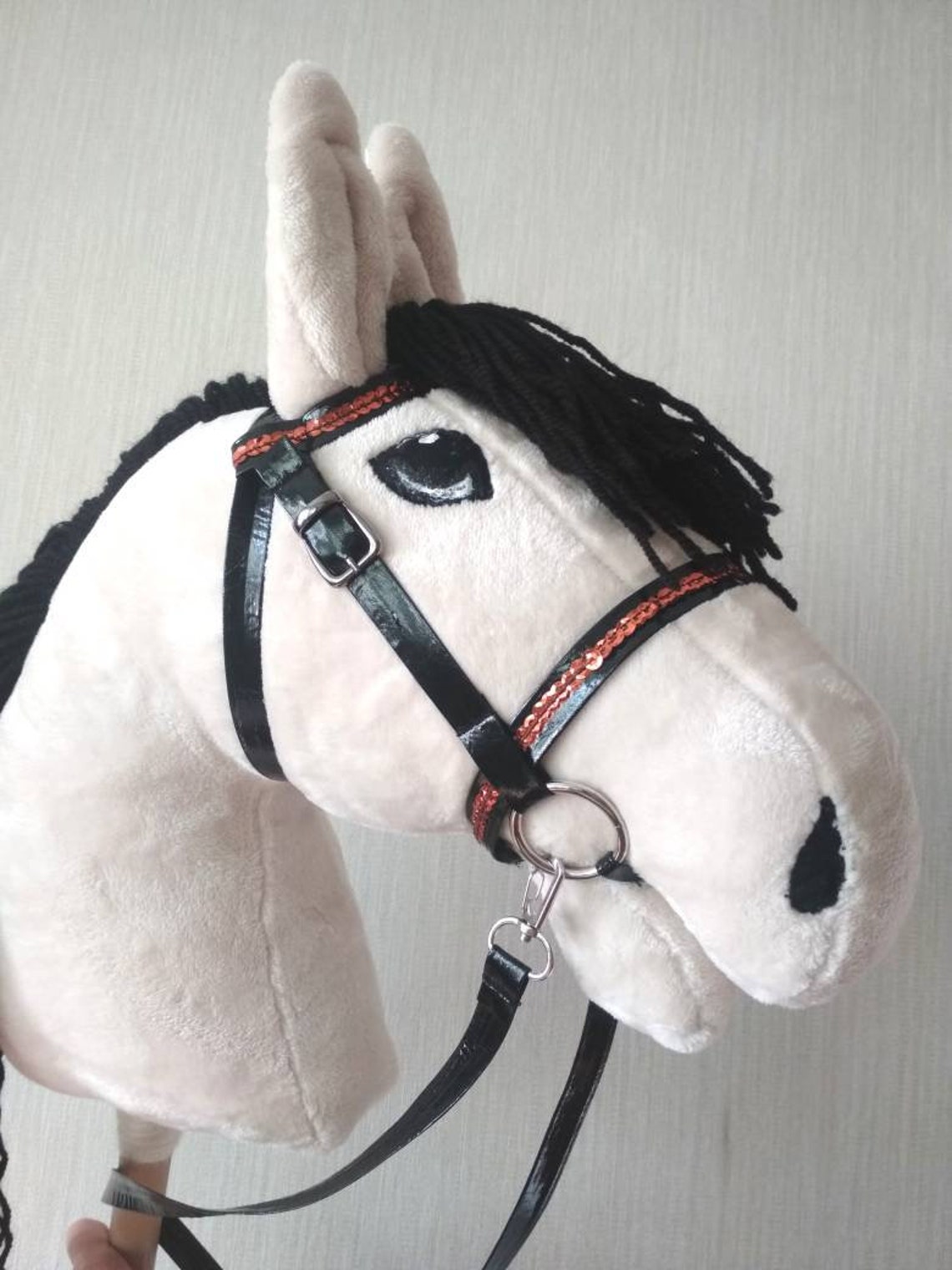 Hobby horse bridle Faux leather bridle for stick horse Etsy