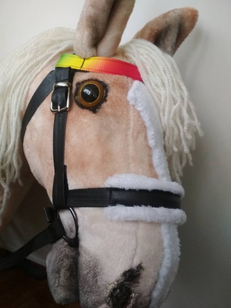 Black and Rainbow Hobby Horse Bridle Bridle for Hobby Horse Etsy UK