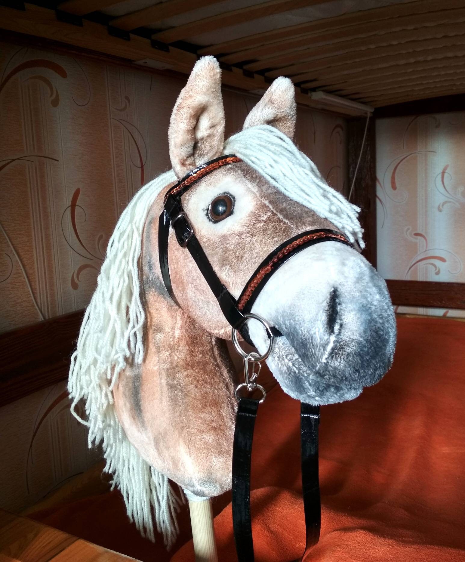 Stick Hobby horse with bridle for kids Realistic Hobbyhorse Etsy