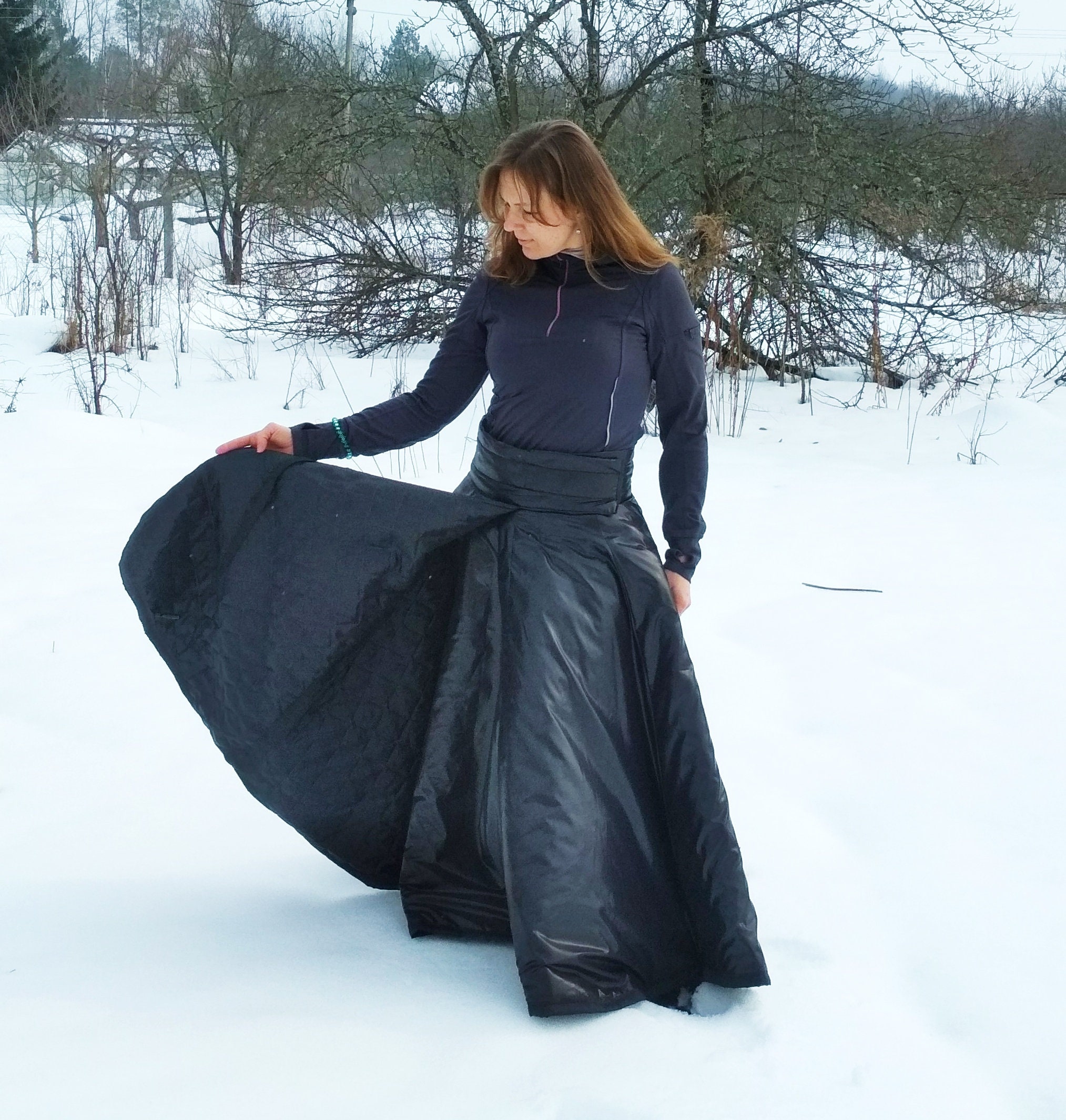 Black riding skirt for winter Riding clothes for women Etsy
