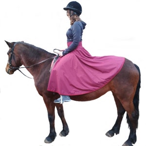 Rain skirt for horse riding | Equestrian waterproof gear | Horse gifts for women