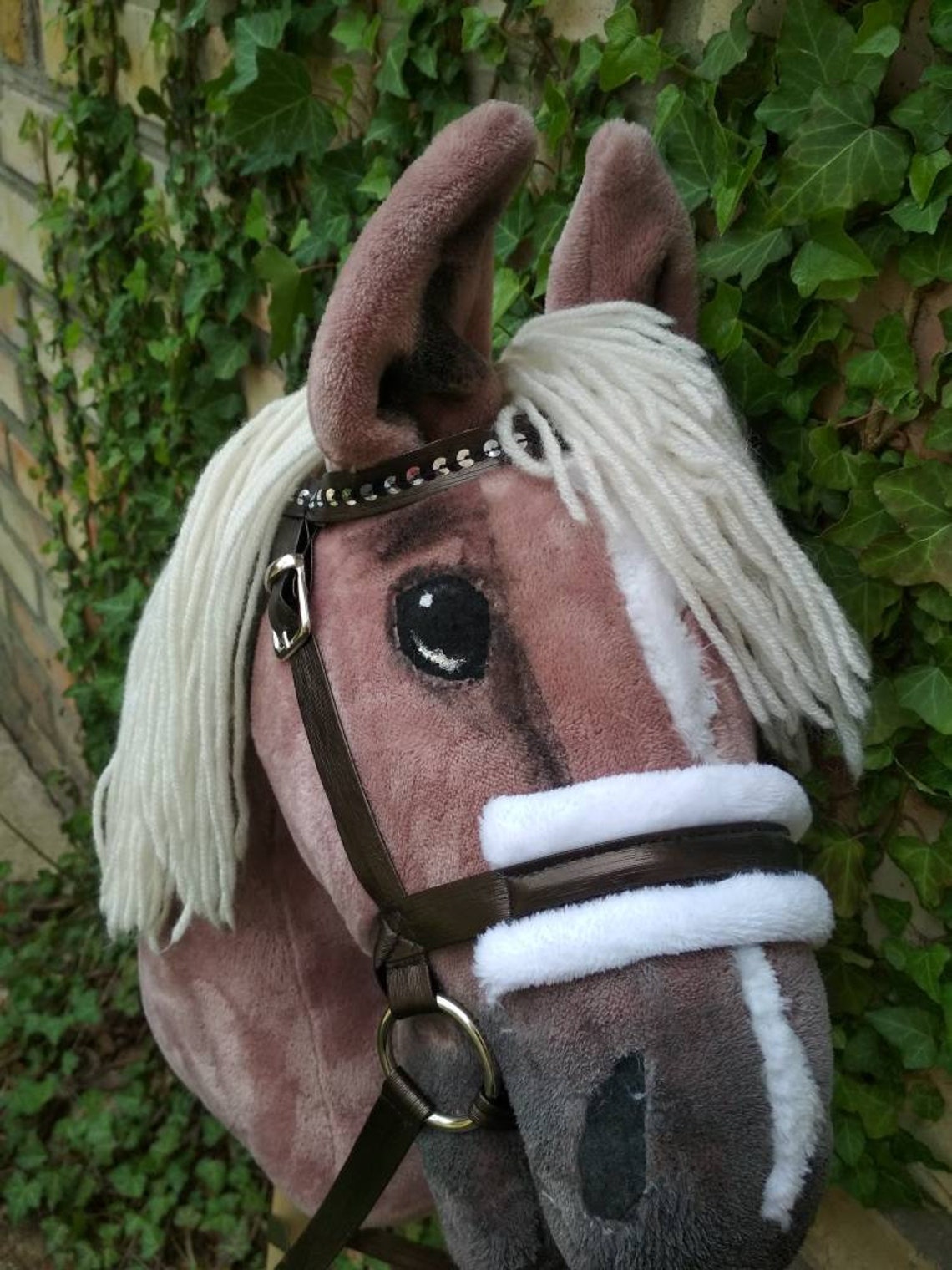 Brown hobby horse bridle Accessories for hobbyhorse Stick Etsy