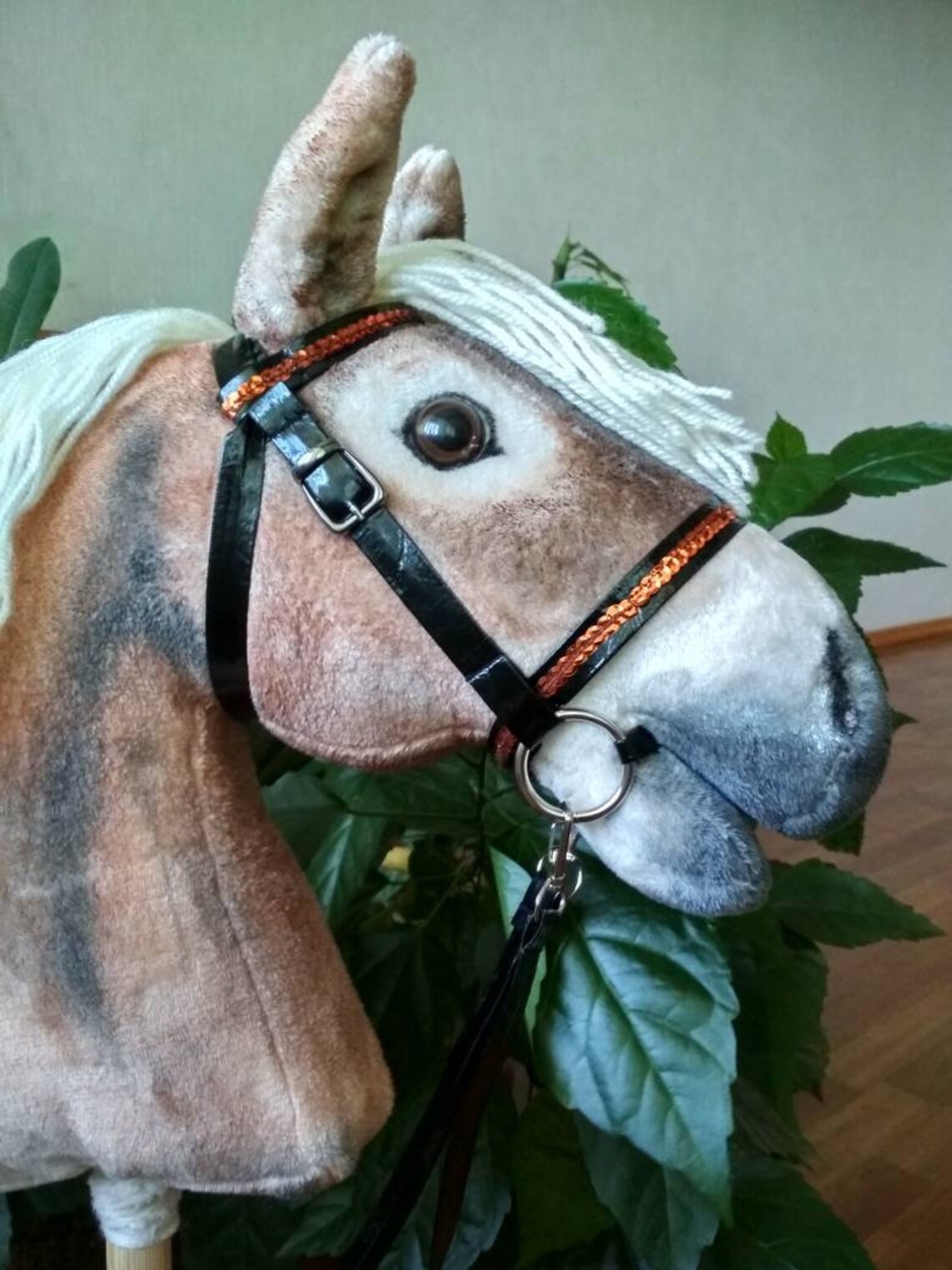 Stick Hobby horse with bridle for kids Realistic Hobbyhorse Etsy
