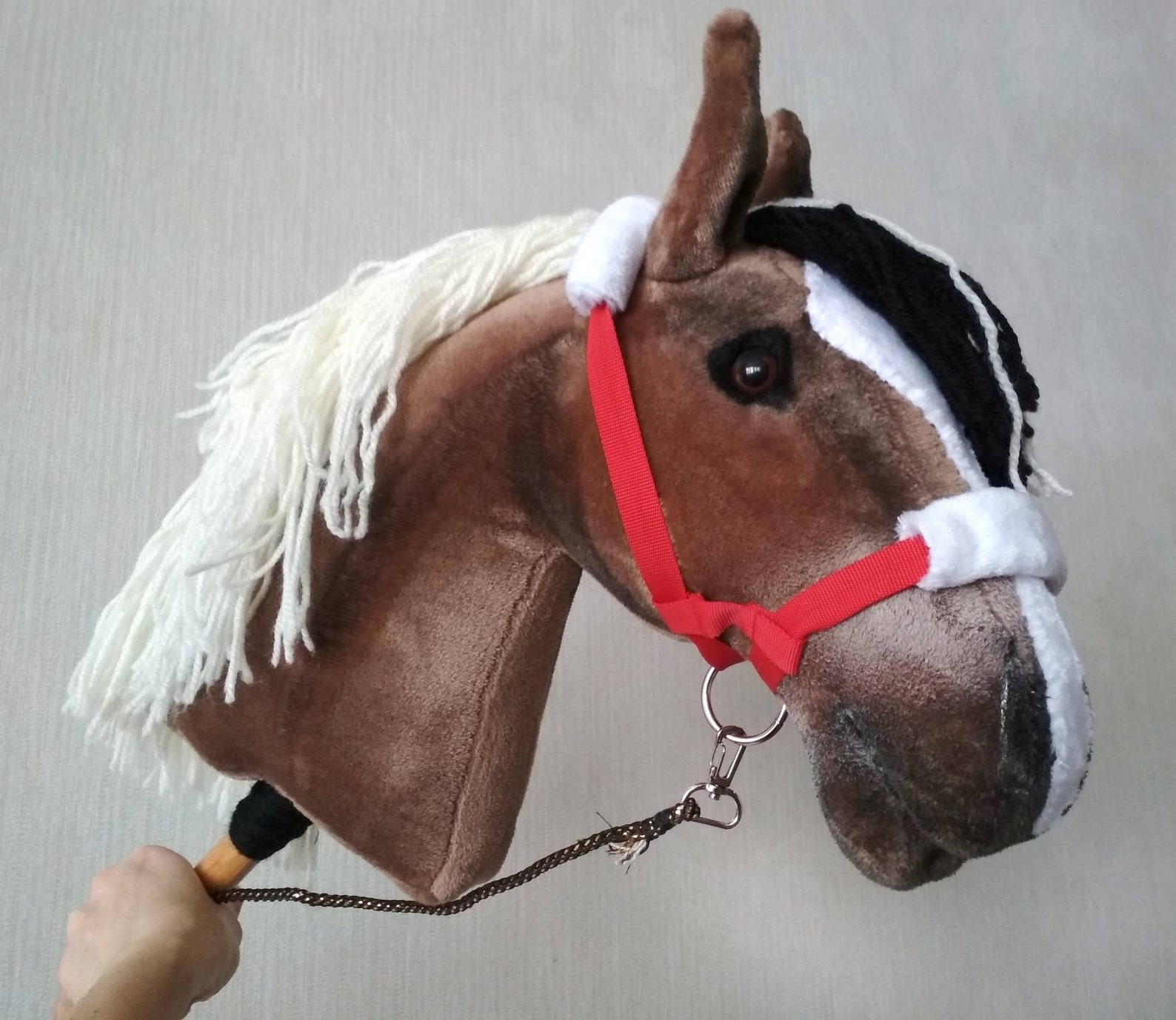 Brown Realistic Hobby Horse on a Stick With a Halter for Kids Etsy