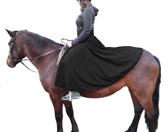 Black Equestrian rain skirt | Riding skirt for women