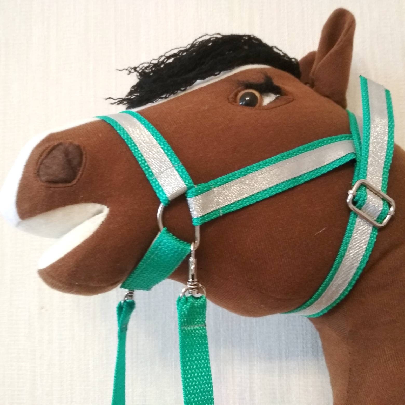 Hobby horse halter Hobby horse accessories Green and Etsy