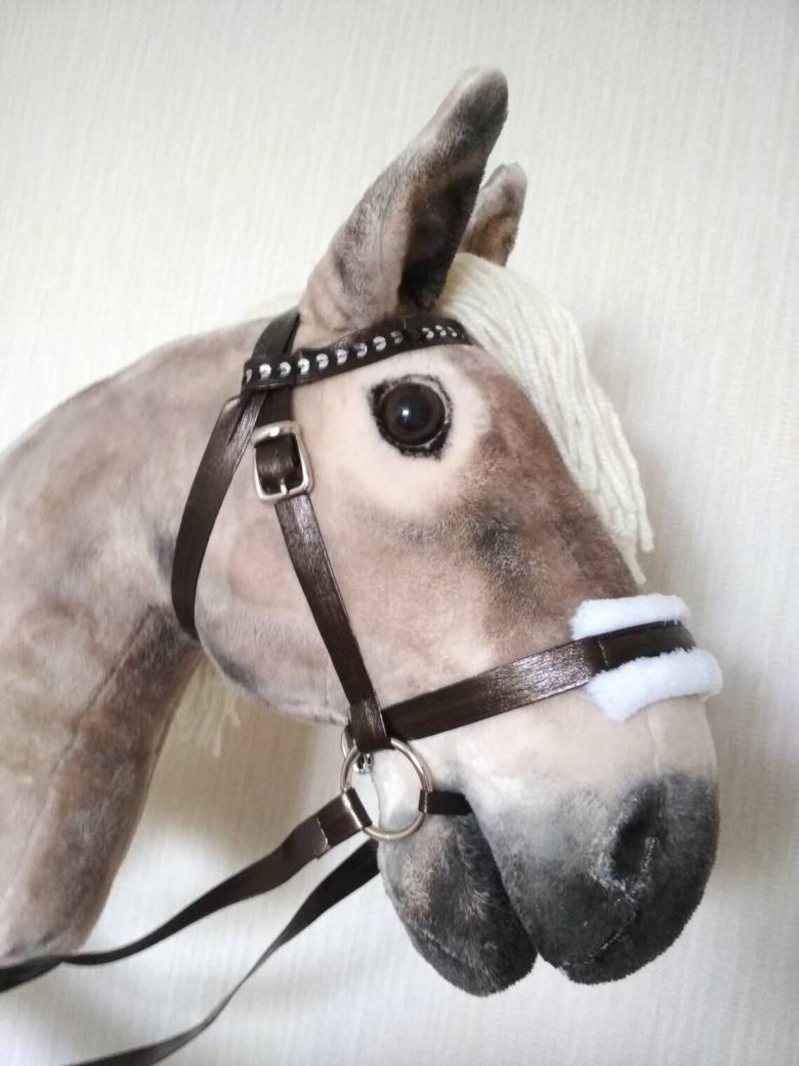 Realistic Hobby Horse Haflinger Hobbyhorse with open mouth Etsy