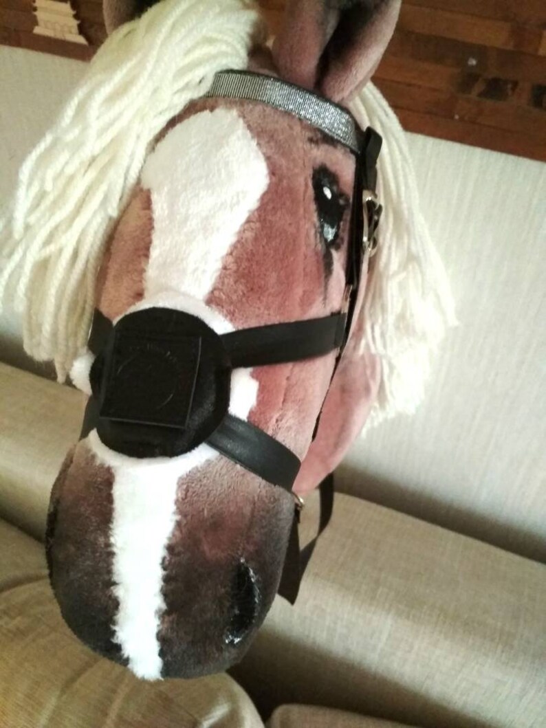 Chestnut Hobby Horse With Mexican Bridle Hobbyhorse With Etsy