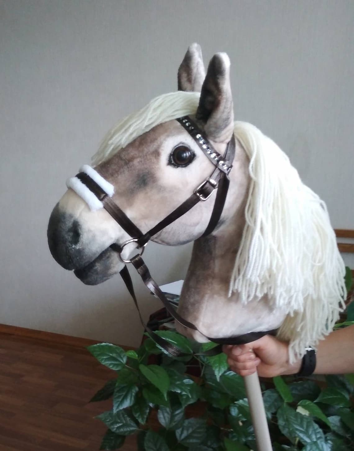 Realistic Hobby Horse Haflinger Hobbyhorse with open mouth Etsy