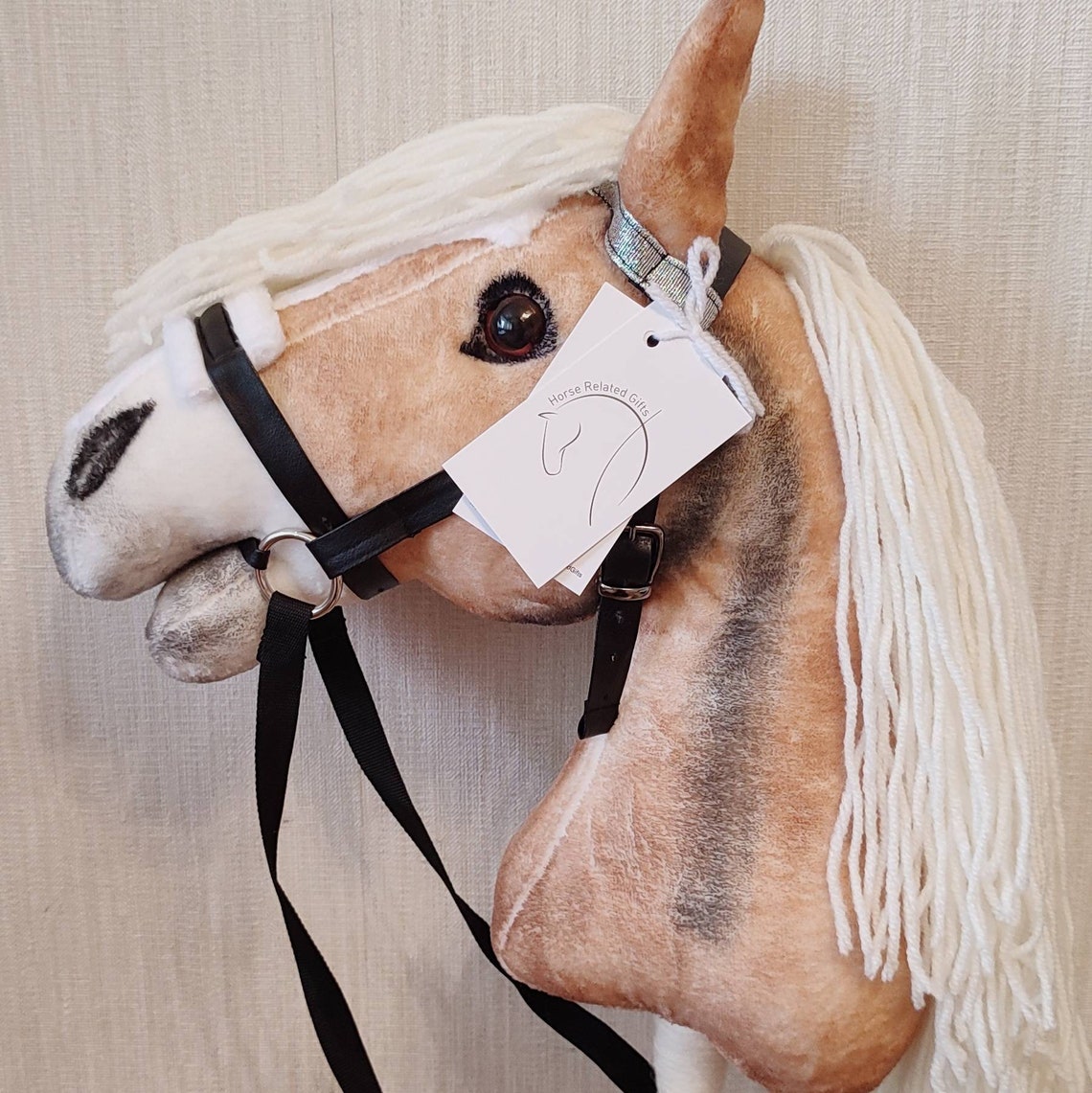 Realistic Hobby Horse on Stick for Kids Hobbyhorse Plush Toy Etsy
