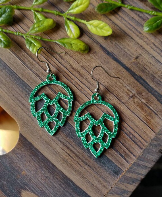 Hop Flower Earrings//Hops Drop Earrings