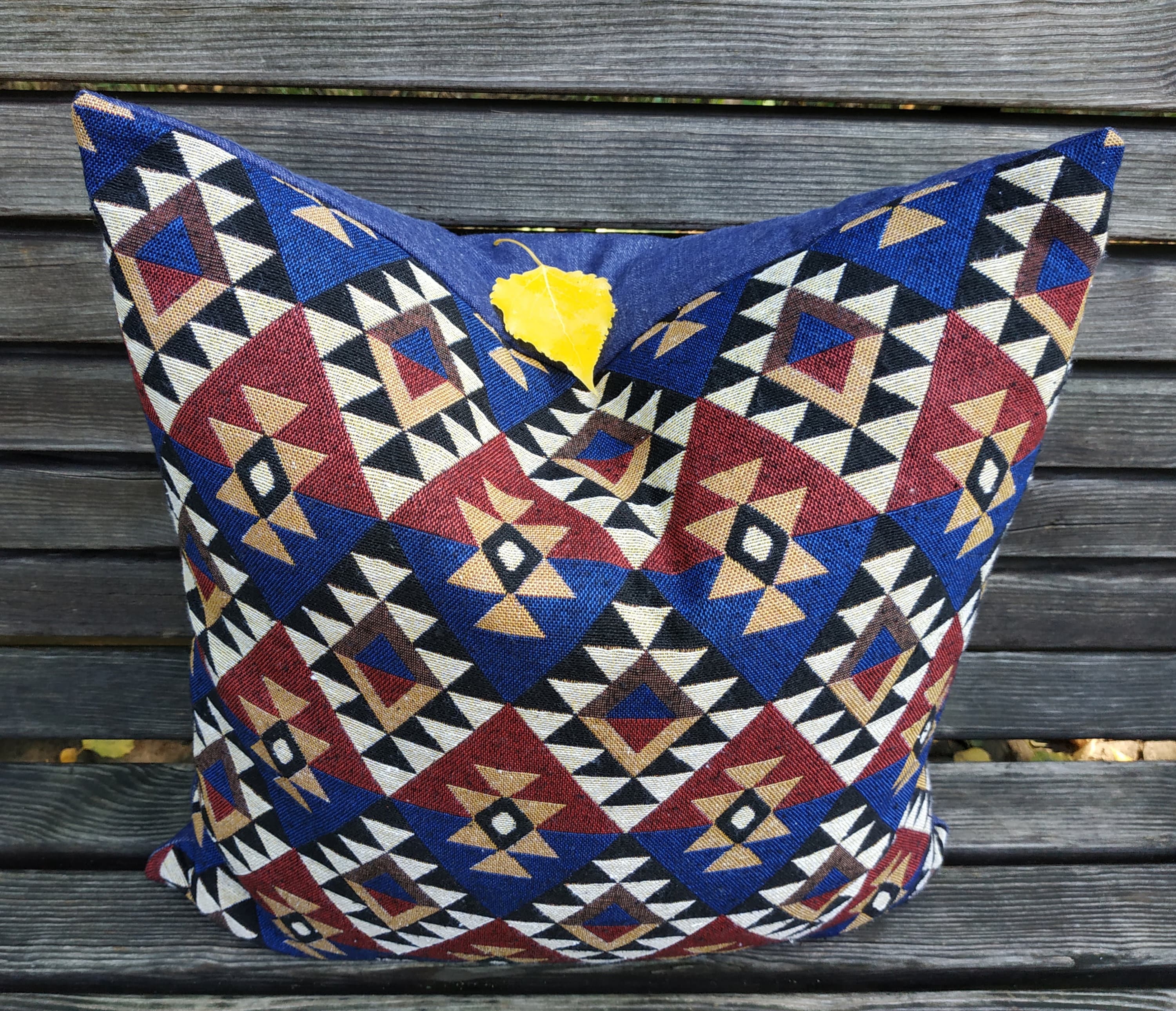 2 geometric tapestry multicoloured cushion covers 16 x Etsy