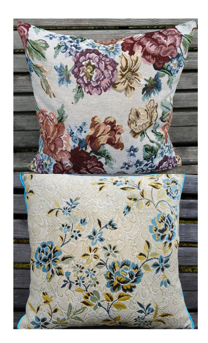 Tapestry stripes multicoloured cushion covers 12 x 12 14 Etsy