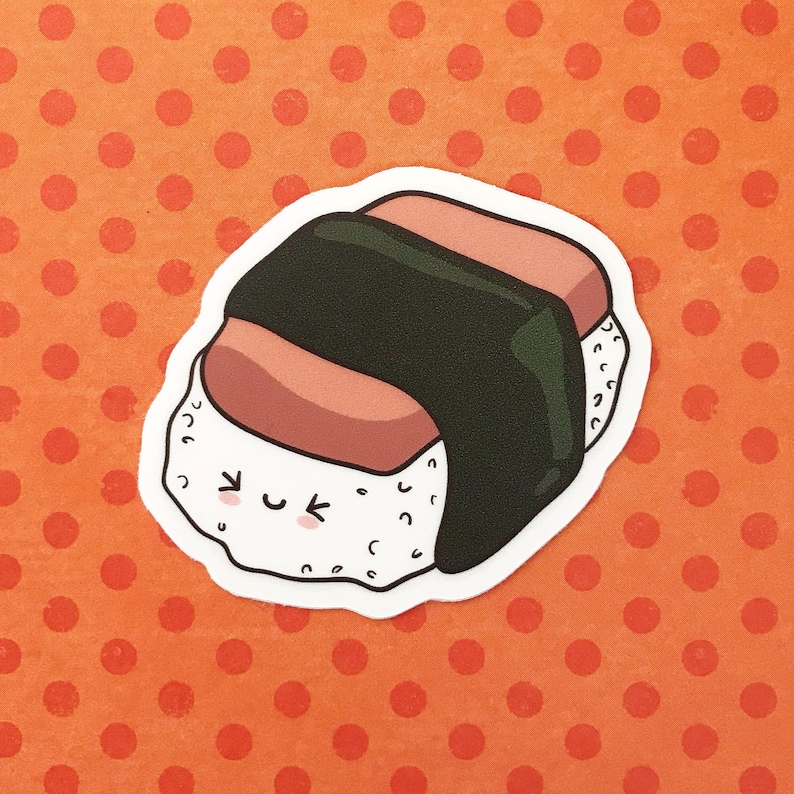 Spam Musubi/hawaii/kawaii/chamorro/spam/cute/vinyl sticker/car Etsy