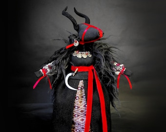 Goat Ethnic Doll/Motanka/Traditional Textile Toy/Witchcraft/Totem Animal/Altar Figurine/Home Protection Amulet/Witch Houseware/Ukrainian Art