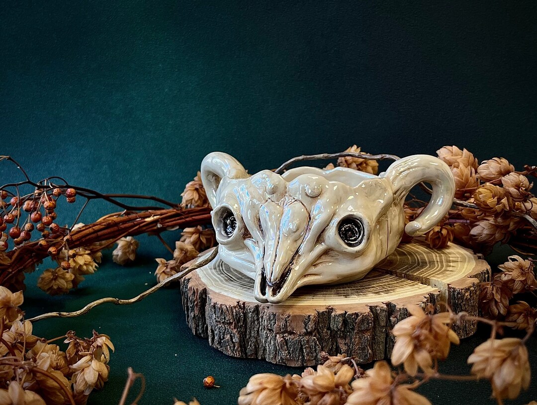 Clay Animal Skull Trinket Dish/bone Shape Candle Holder/ritual Etsy
