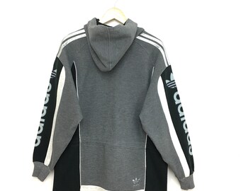 Rare!! Vintage ADIDAS Big Logo Sweatshirt Hoodie Nice Design