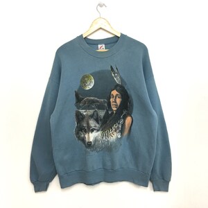 Raro!! Felpa JERZEES vintage anni &#39;90 Bel design Taglia XL Made in Usa