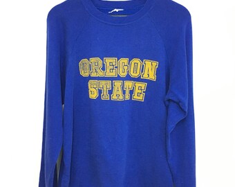 Vintage Rare!! OREGON STATE Sweatshirt Pullover Jumper Medium Size