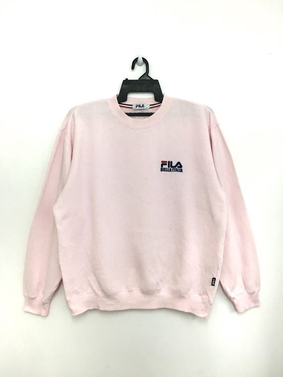 pink embroidered fila
