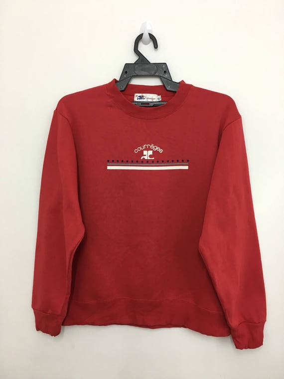 Courrèges, Vintage COURREGES Sweatshirt Jumper Red Color Size 160