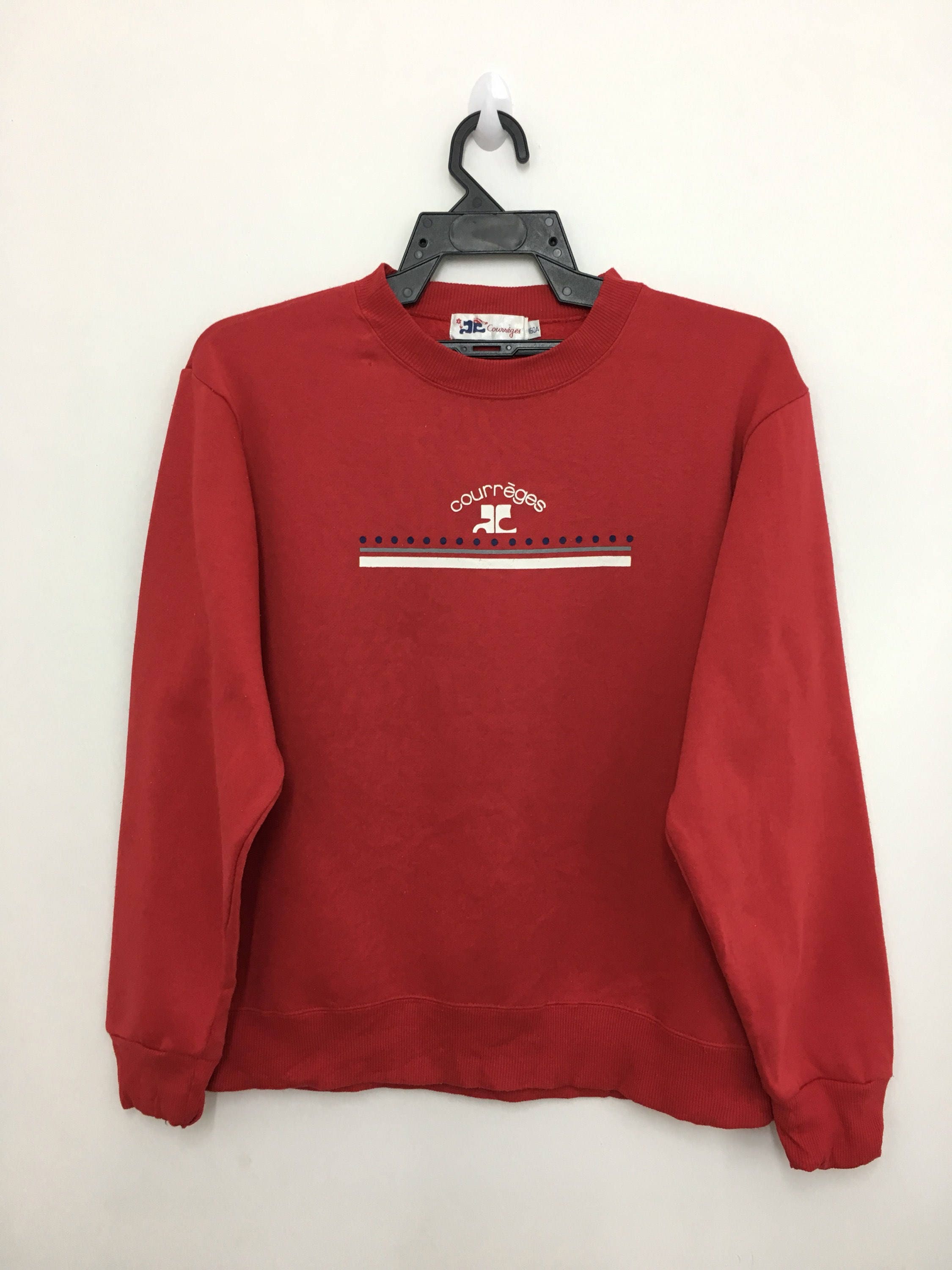 Courrèges, Vintage COURREGES Sweatshirt Jumper Red Color Size 160