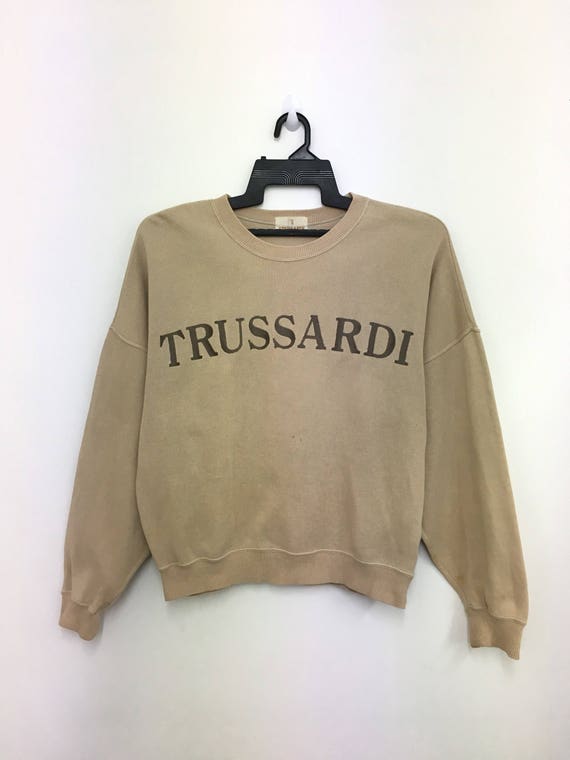 Rare!! Vintage 90's TRUSSARDI Sweatshirt Embroide… - image 1