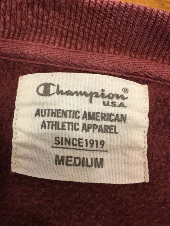Mega Sale CHAMPION Sweatshirt Jumper Medium Size Wine Red Color Etsy