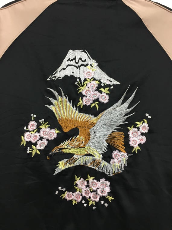 Vintage SUKAJAN Japanese Jacket Embroidery Eagle … - image 6