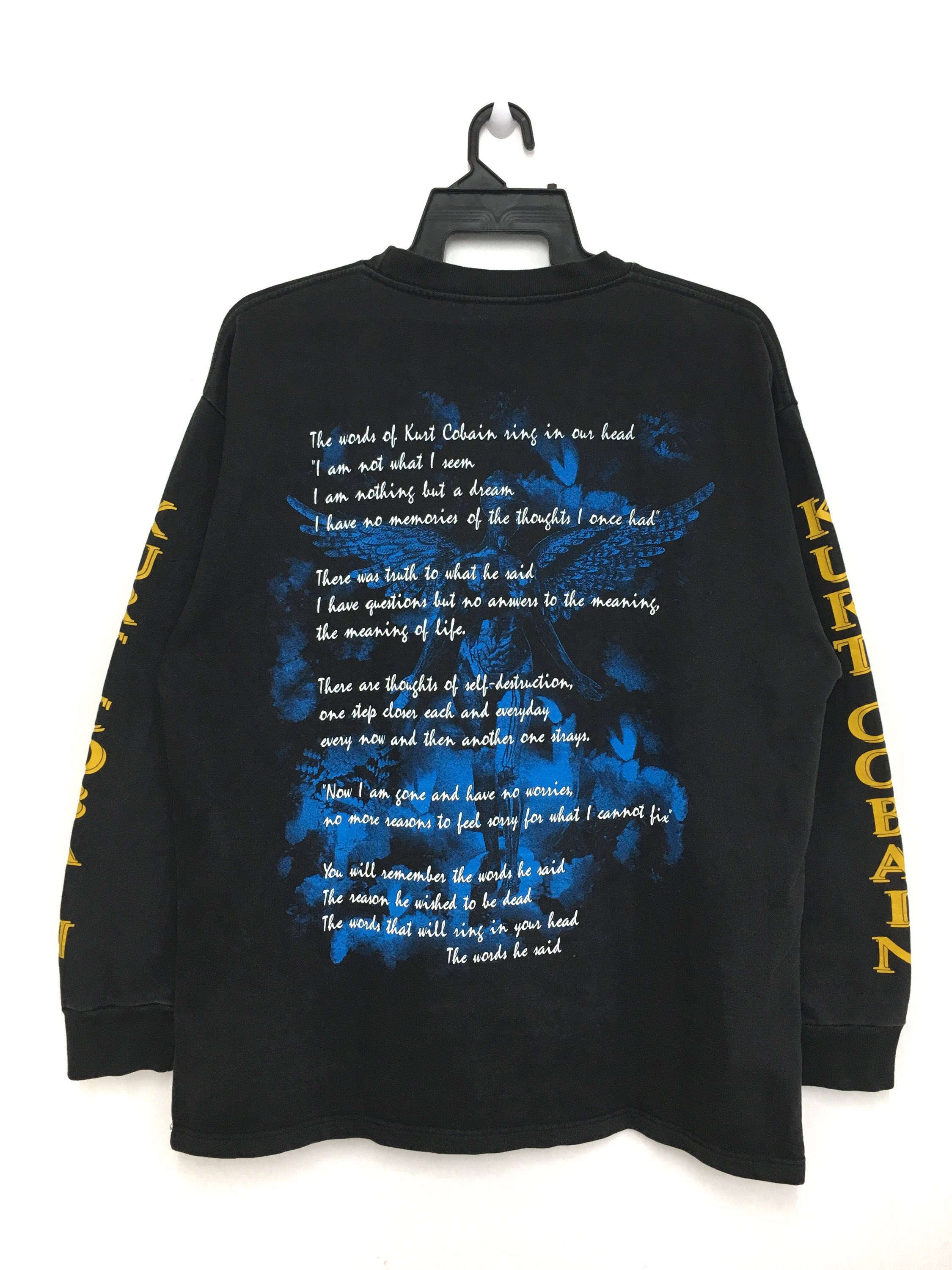 Super Rare!! Vintage 90s NIRVANA Long Sleeve Shirt Bootleg